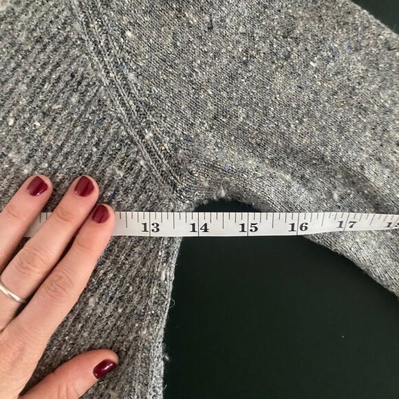 Fall Sweater! Billy Reid Gray Speckled Sweater | Size S - Picture 8 of 9